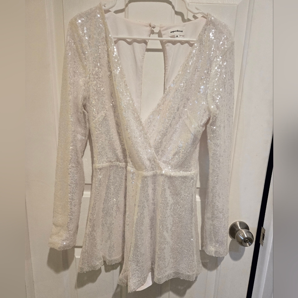 Revolve Superdown Devonne Surplice Romper White S… - image 8